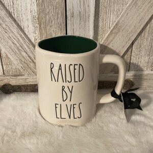 Rae Dunn Raised By Elves Mug